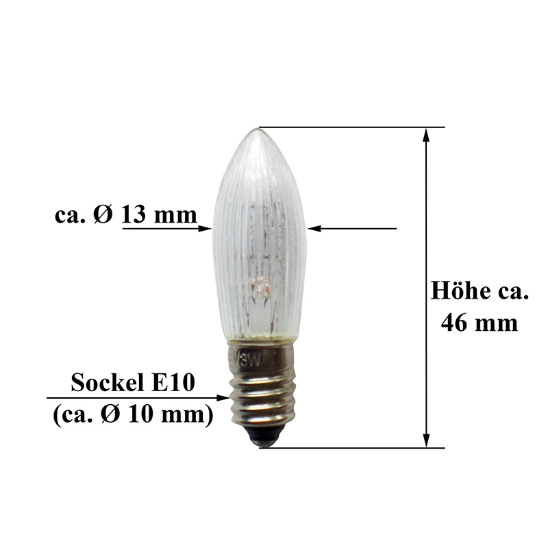 Glühlampen 16V 3W 15 Stück E10 NEU! für Schwibbogen Lichterbogen o.ä.
